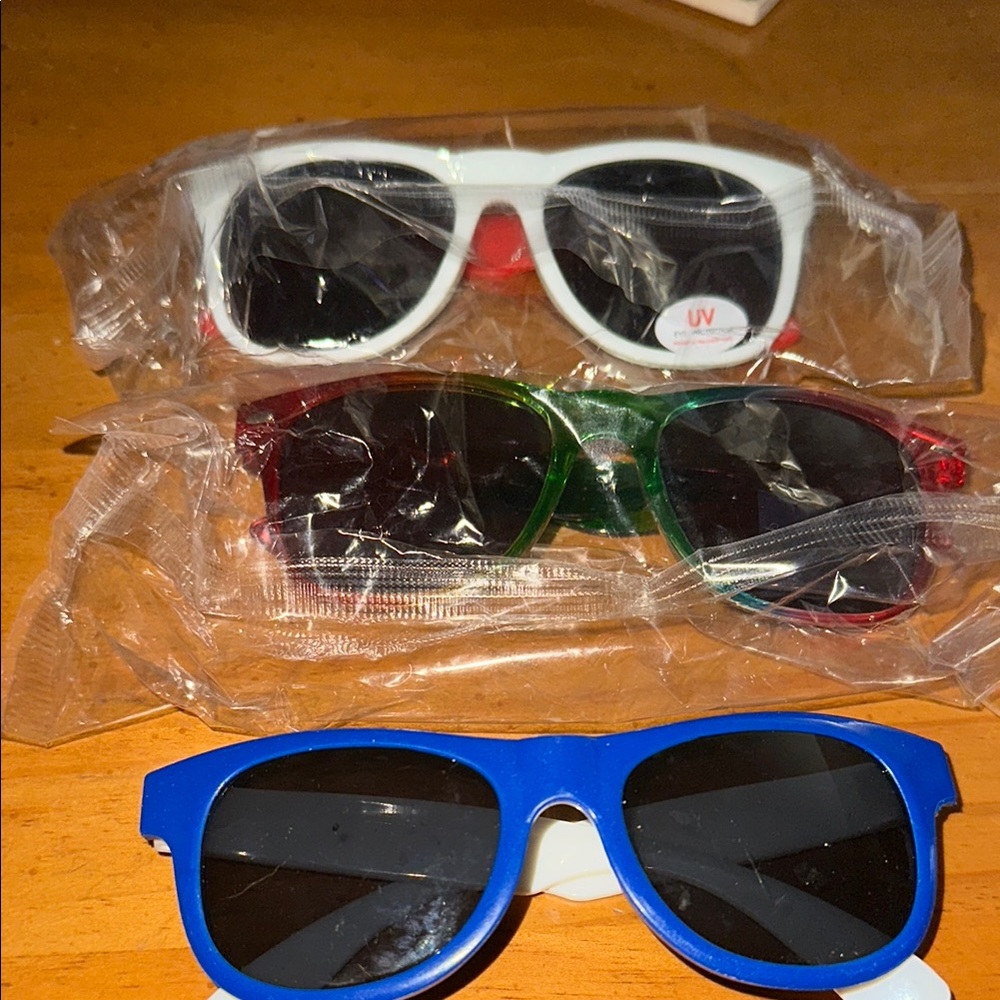 Sunglasses Set - rainbow, red/white, blue/white